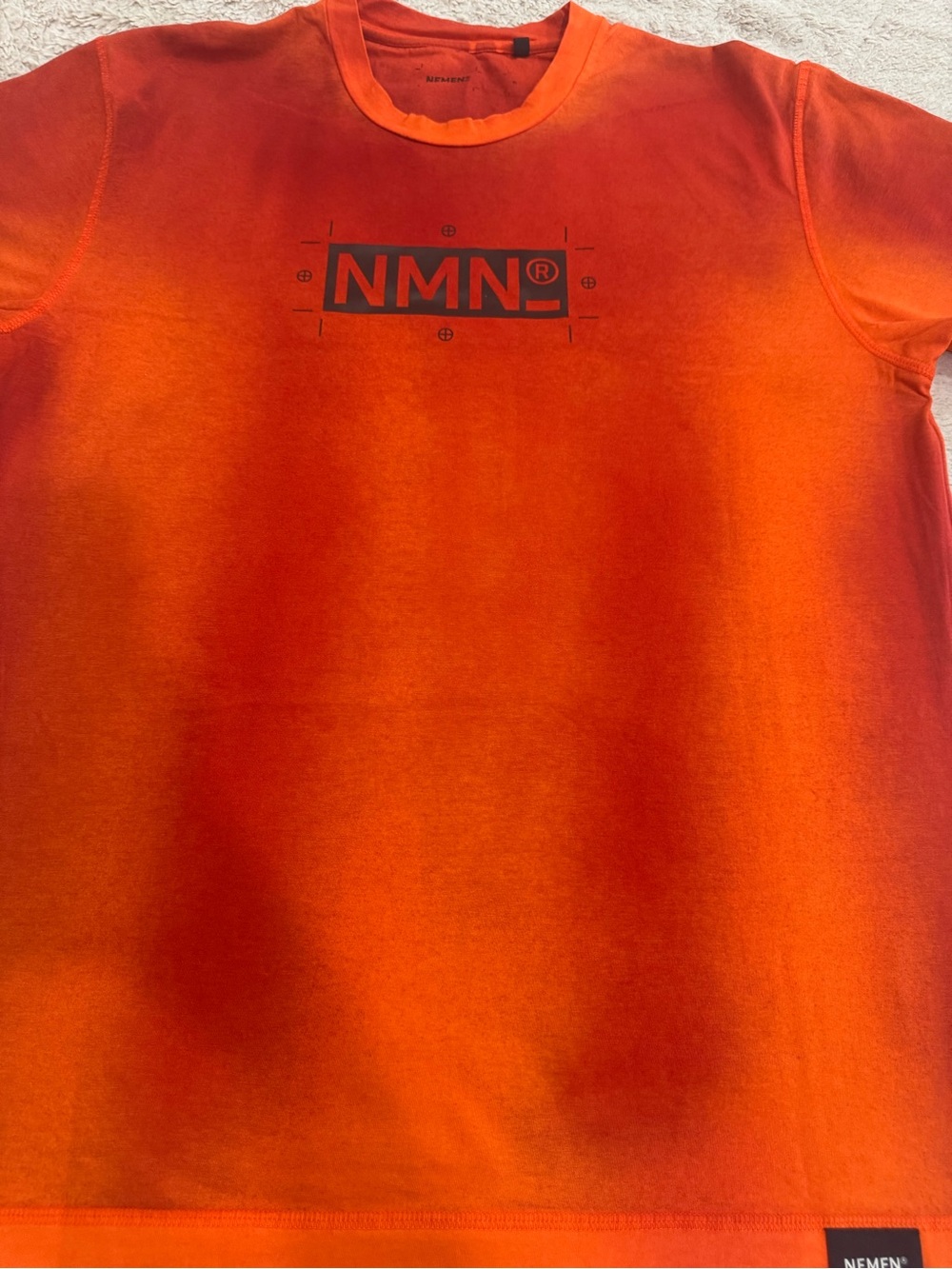®Nemen Orange Gradient Crewneck Logo Tee